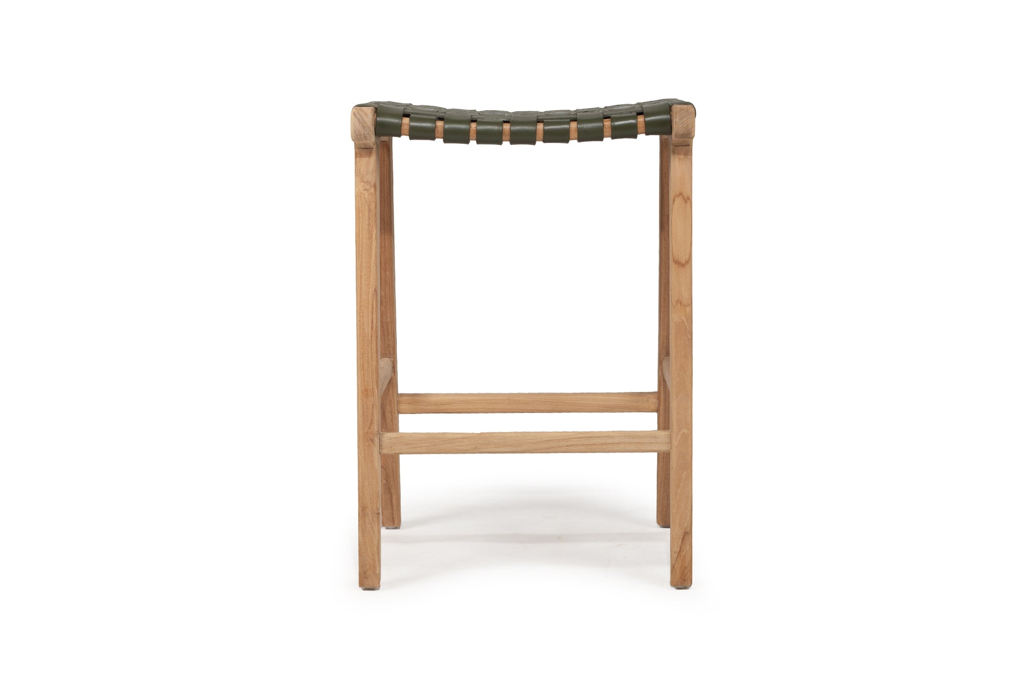 Paloma Woven Leather Saddle Stool