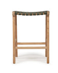 Paloma Woven Leather Saddle Stool