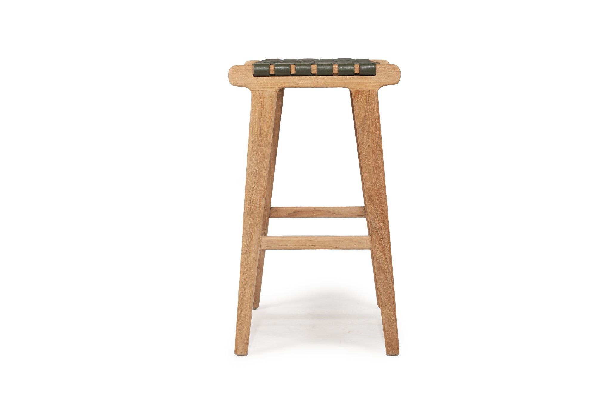 Paloma Woven Leather Saddle Stool