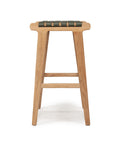 Paloma Woven Leather Saddle Stool