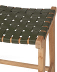 Paloma Woven Leather Saddle Stool