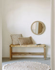 Retreat Round Timber Mirror