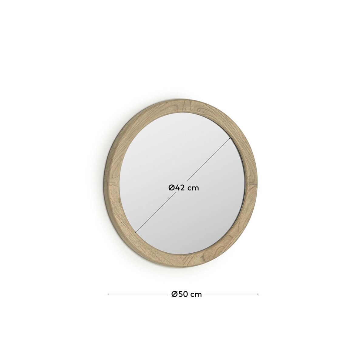 Retreat Round Timber Mirror