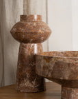 Yara Rosso Marble Sculptural Vase