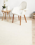 Saka Flatwoven Rug White