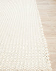 Saka Flatwoven Rug White