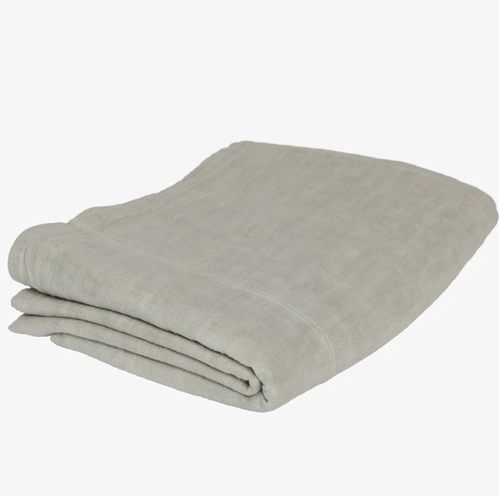 Eadie Luca Linen Bed Cover - Putty