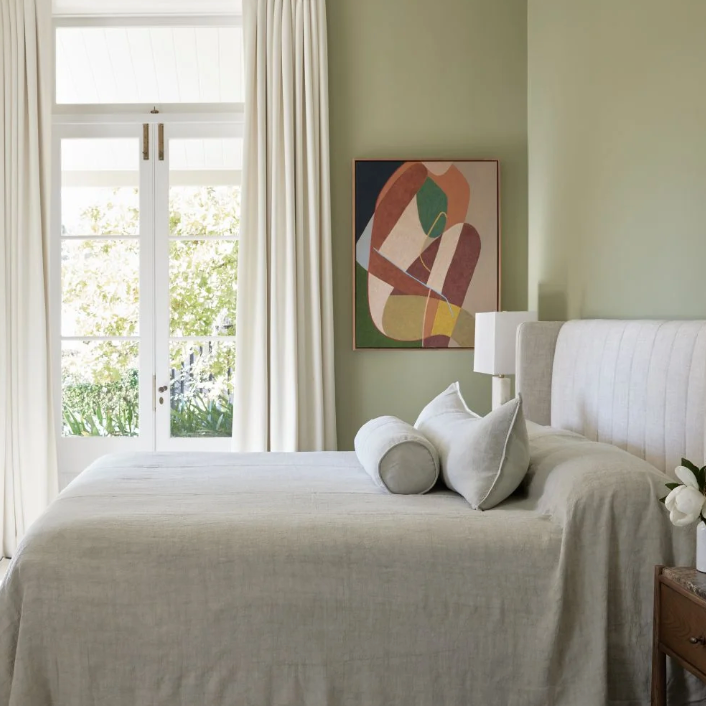 Eadie Luca Linen Bed Cover - Putty