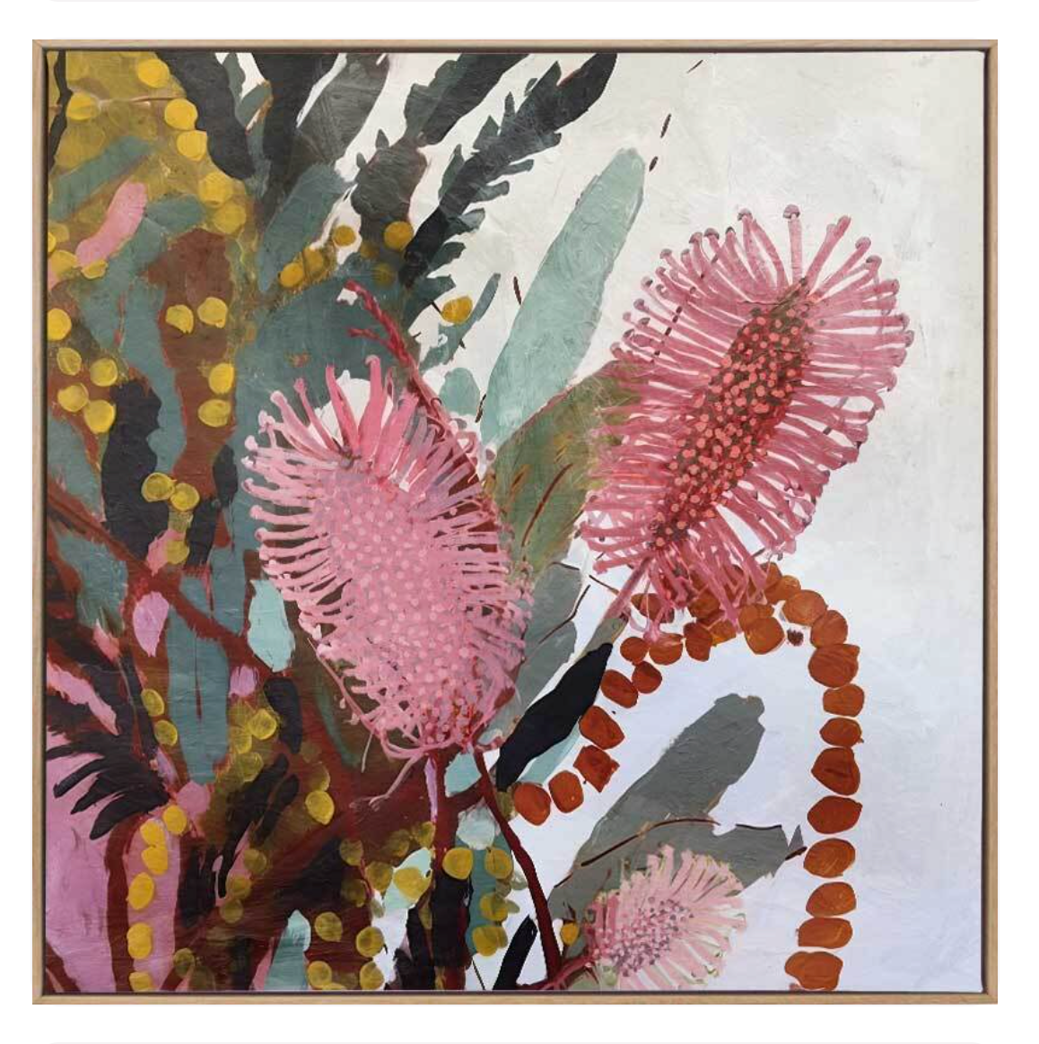Bottle Brush in Bloom Canvas Art Print