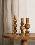 Suri Turned Candle Holders