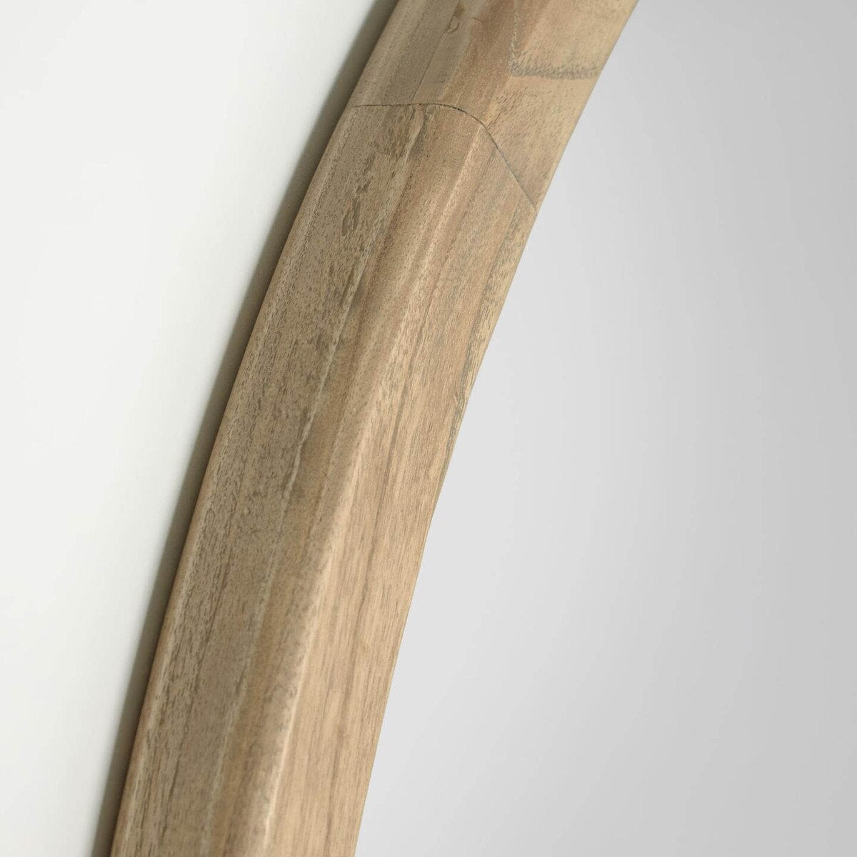 Retreat Round Timber Mirror