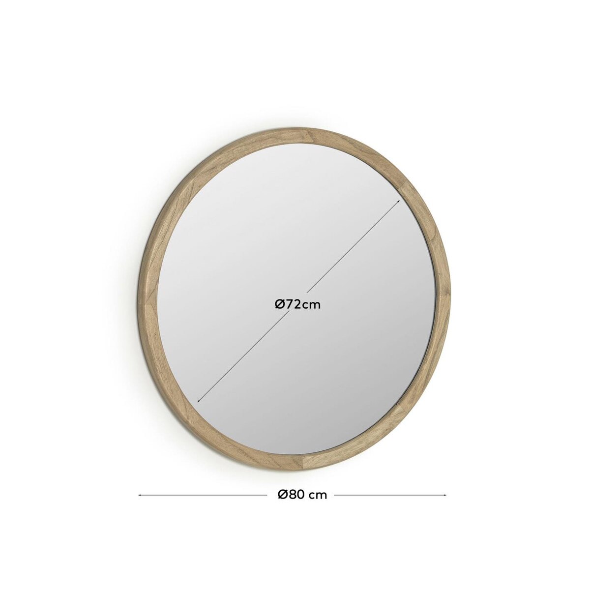 Retreat Round Timber Mirror