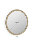 Retreat Round Timber Mirror