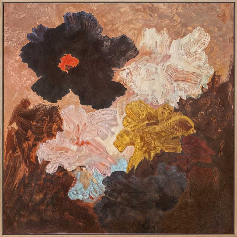 Golden Hour Blooms Canvas Art Print