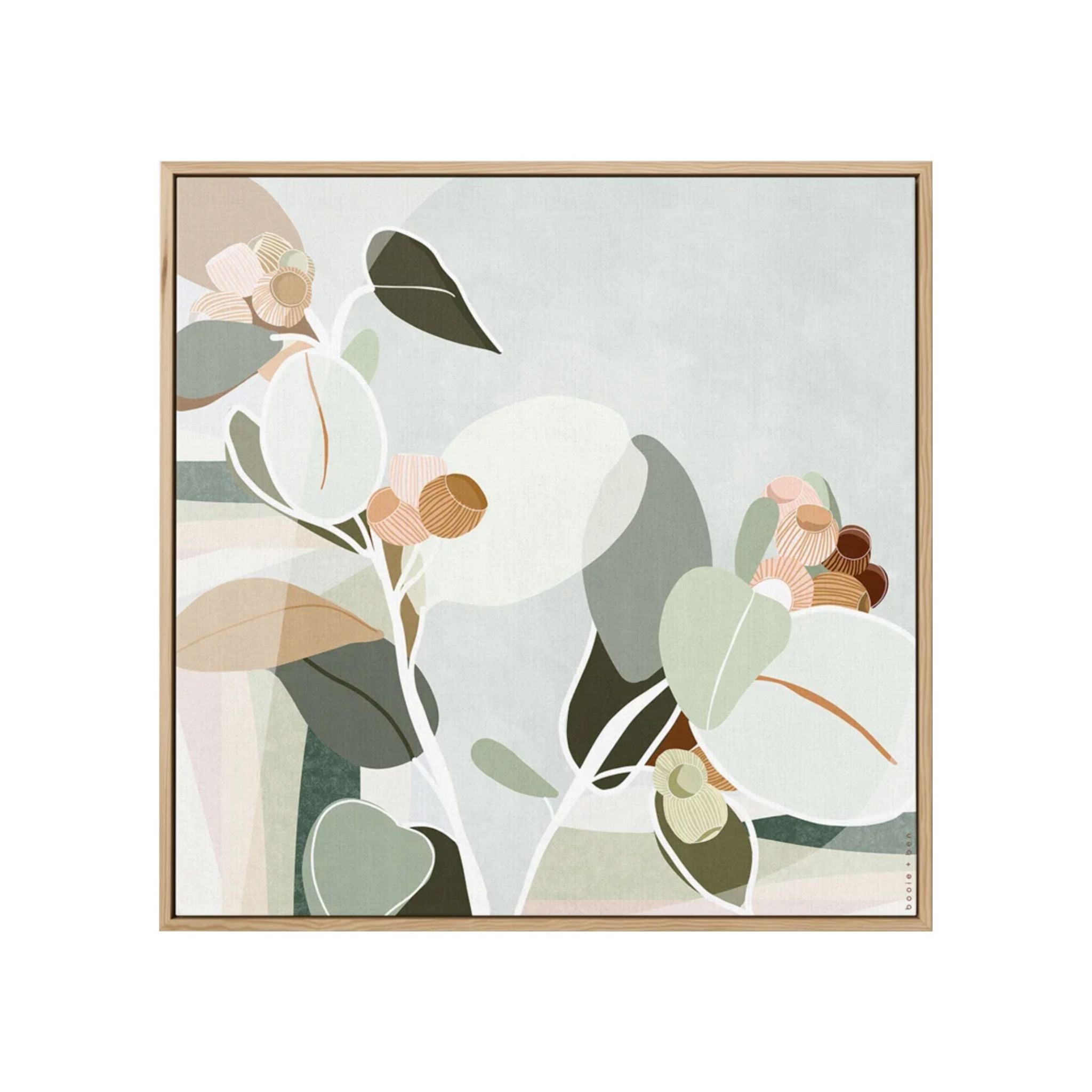 Field of Eucalypt Framed Canvas Print - Evergreen