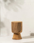 Ama Teak Stool Raw Finish