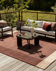 Baya Bedrock In/Outdoor Rug - Claret
