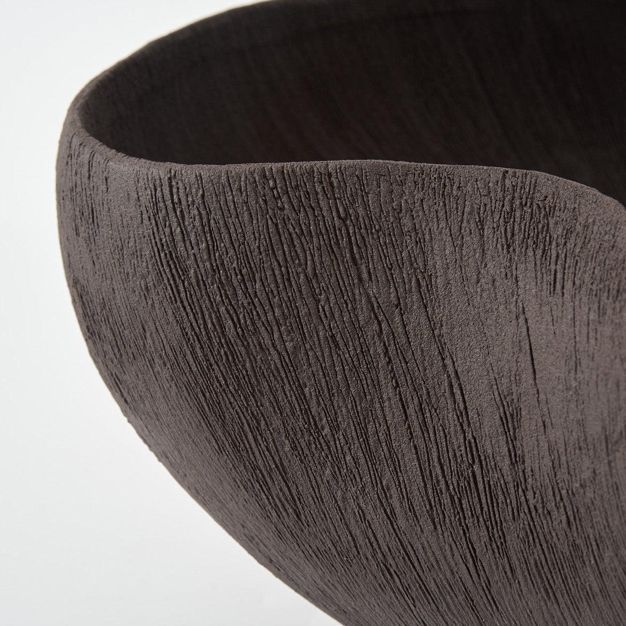 ceramic bowl in brushed chocolate