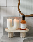 Column Tray - Oval / Travertine