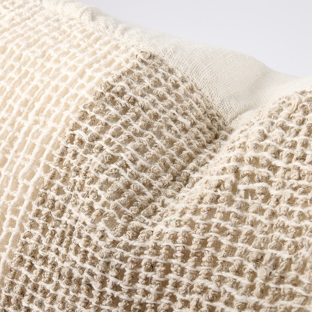 Coco Linen Cushion - White/Natural