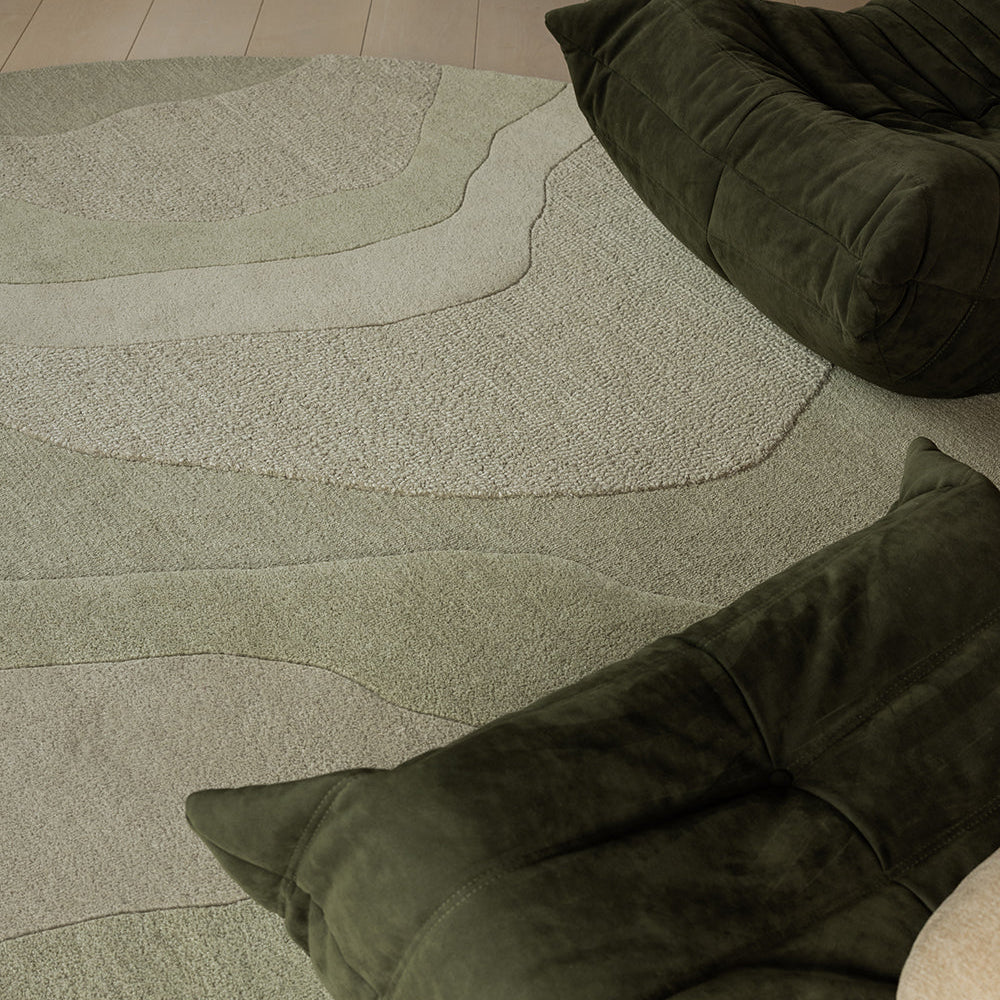 Baya Edgewater Round Rug - Pistachio