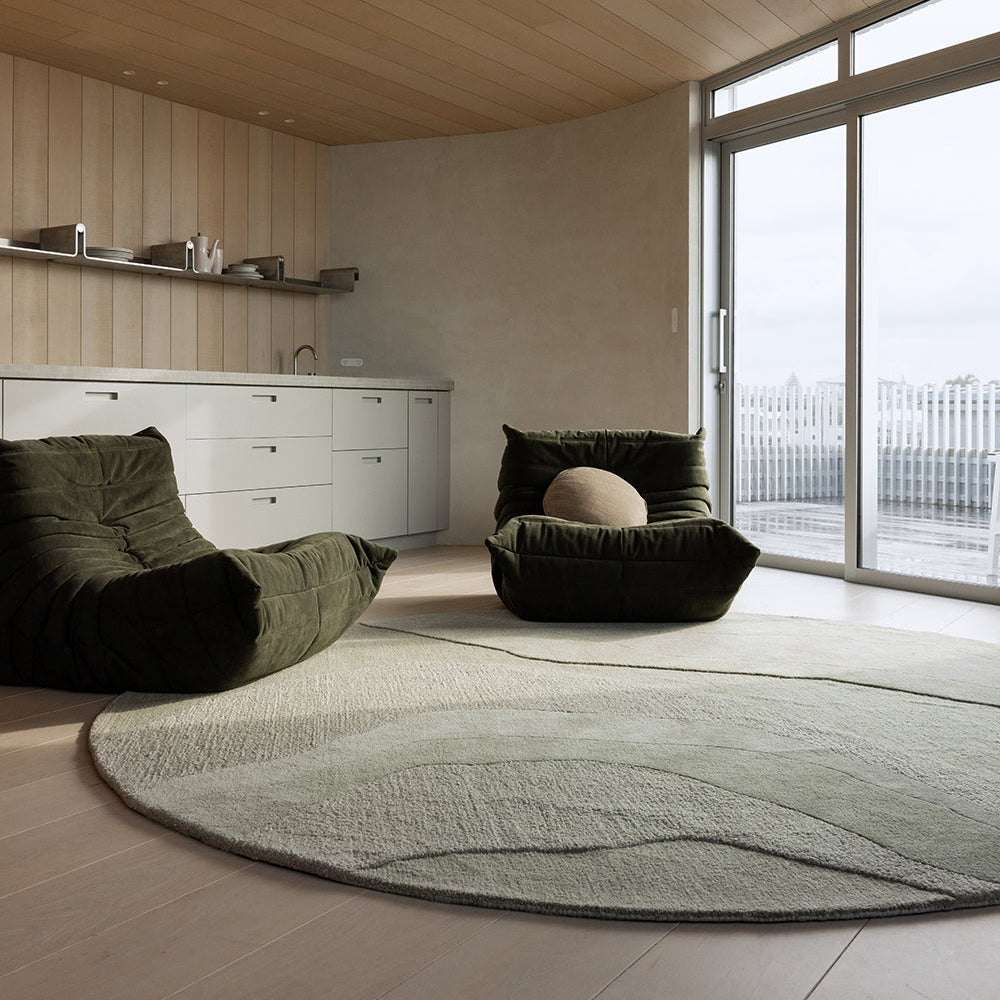 Baya Edgewater Round Rug - Pistachio