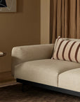 Baya Huxley Cushion - Natural/Chocolate