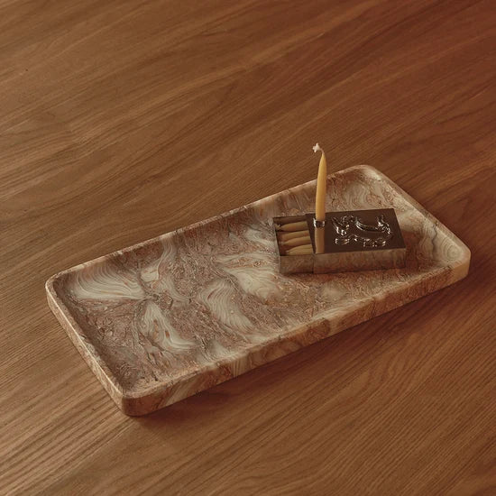 Linea Rectangle Marble Tray