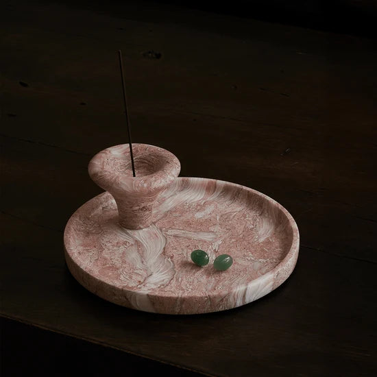 Linea Round Marble Tray