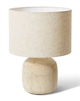 Linen and Ceramic Table Lamp Natural