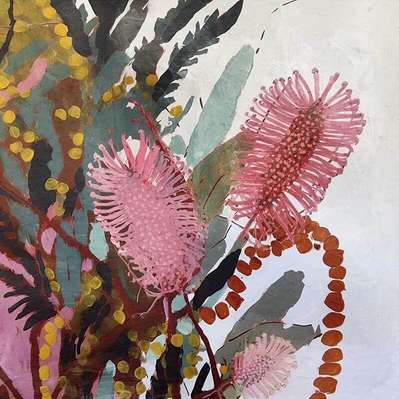 Bottle Brush in Bloom Canvas Art Print