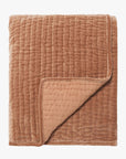 Cino Caramel Cotton Velvet Quilt
