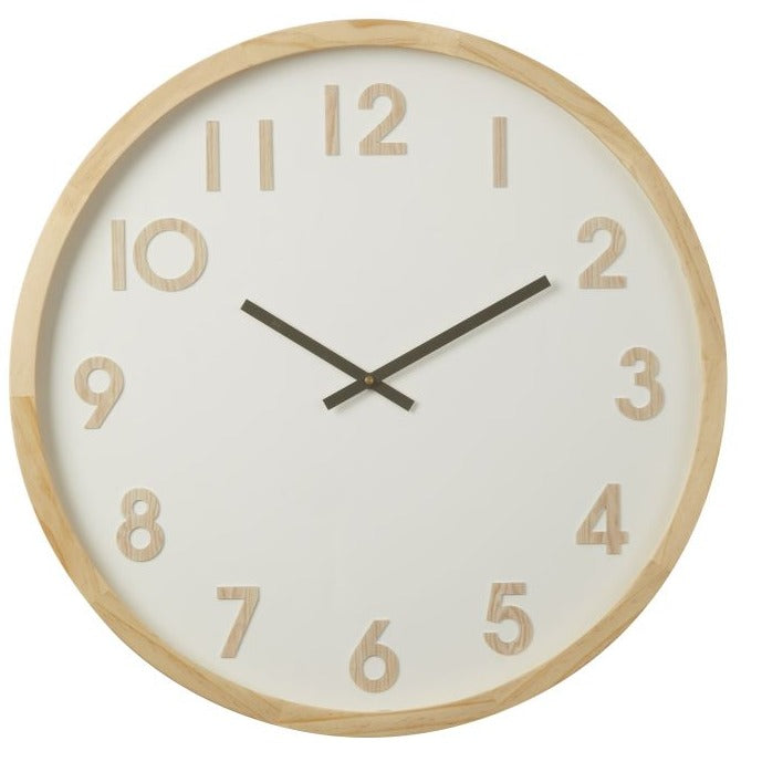 Leonard Wall Clock - Natural/White