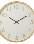 Leonard Wall Clock - Natural/White