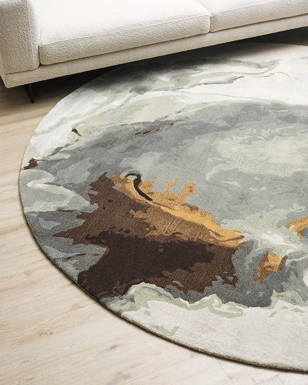 Round Sand Color Rug Baya Vale Sandstone Round Rug – Jarvis + Jarvis Home