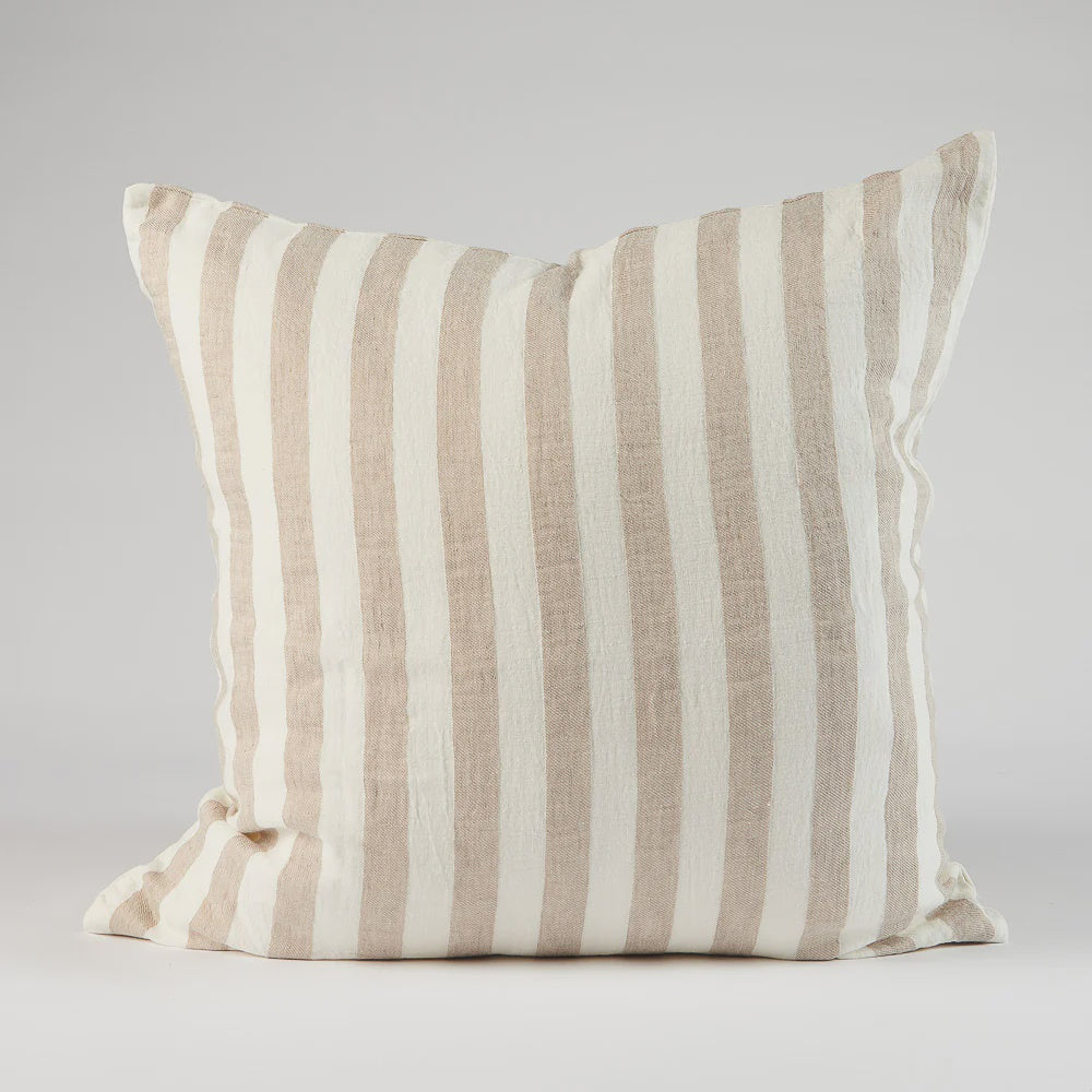 Santi Linen Cushion - White/Natural