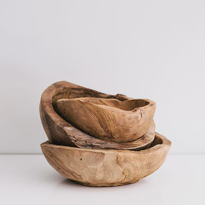 Hand Carved Tree Root Large Serving Bowl
